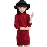 Girls Winter Dress Cotton Knitting Dress Clothing-Veeddydropshipping